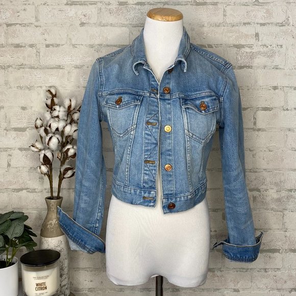 J. Crew Jackets & Blazers - J. Crew | Trademark Light Wash Crop Denim Jacket